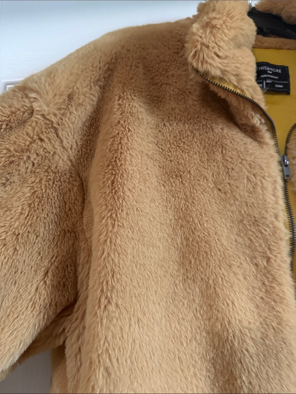 Cozy Faux-Fur Puffer Jacket in Camel - Picture 3 of 7